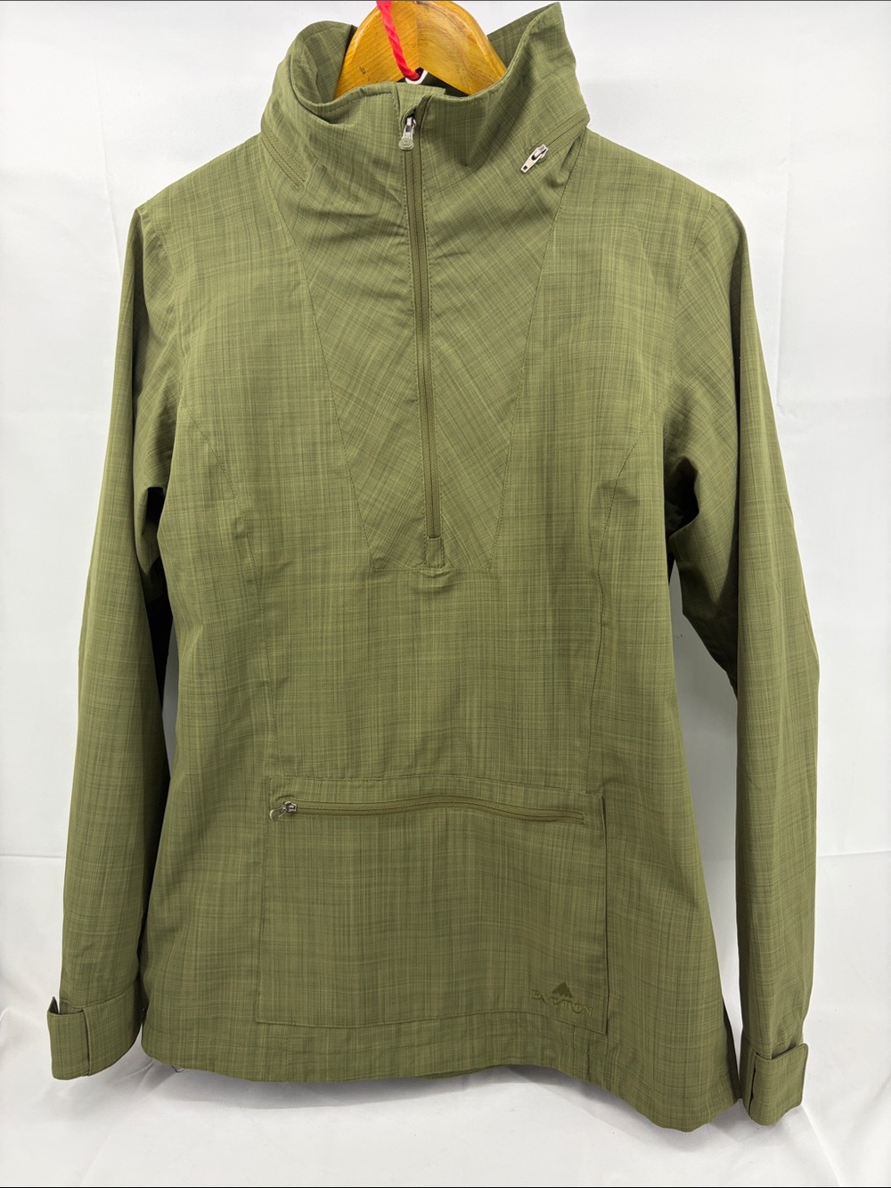 Burton Womens Lotus Pullover DryRide Anorak Olive Half-Zip Jacket Weatherproof M